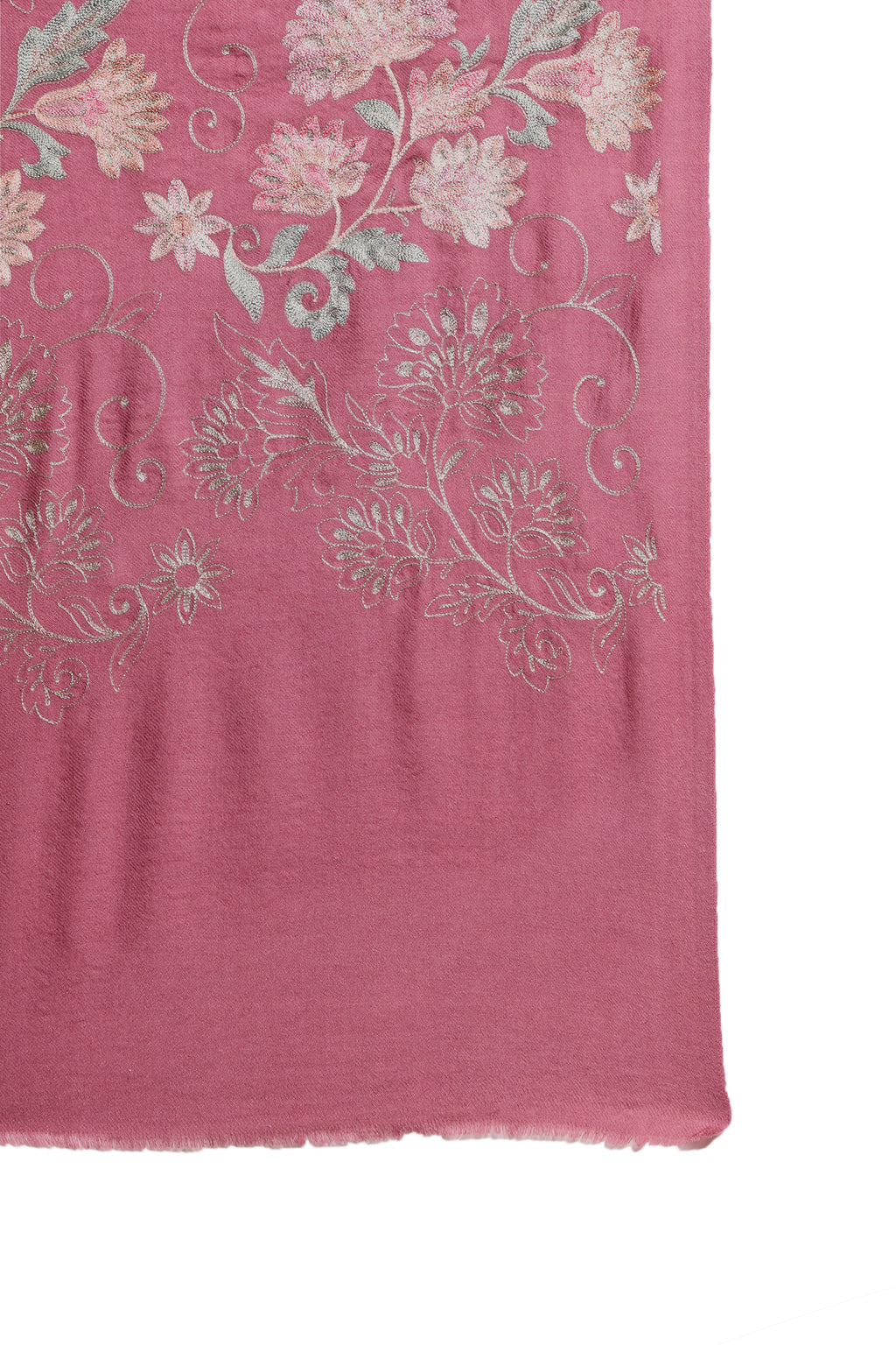 Rose Kashmiri Aari Heritage Pure Wool Stole