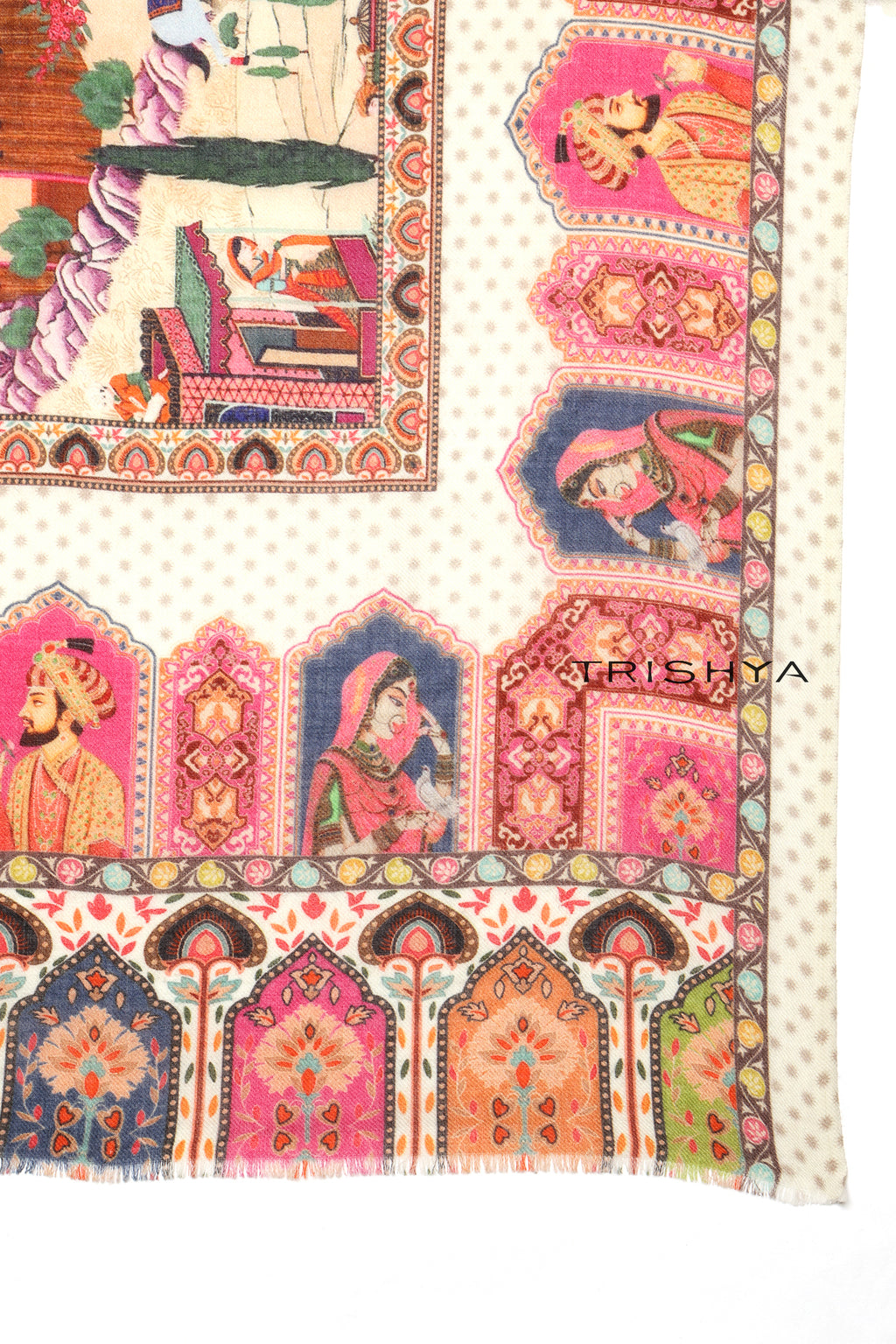 Multi-Color Print Kalamkari Stole