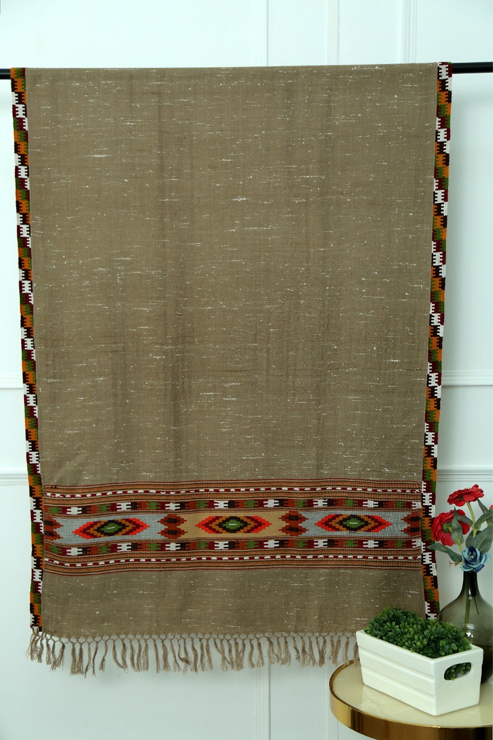 Women Beige Himachali Kinnauri Stole