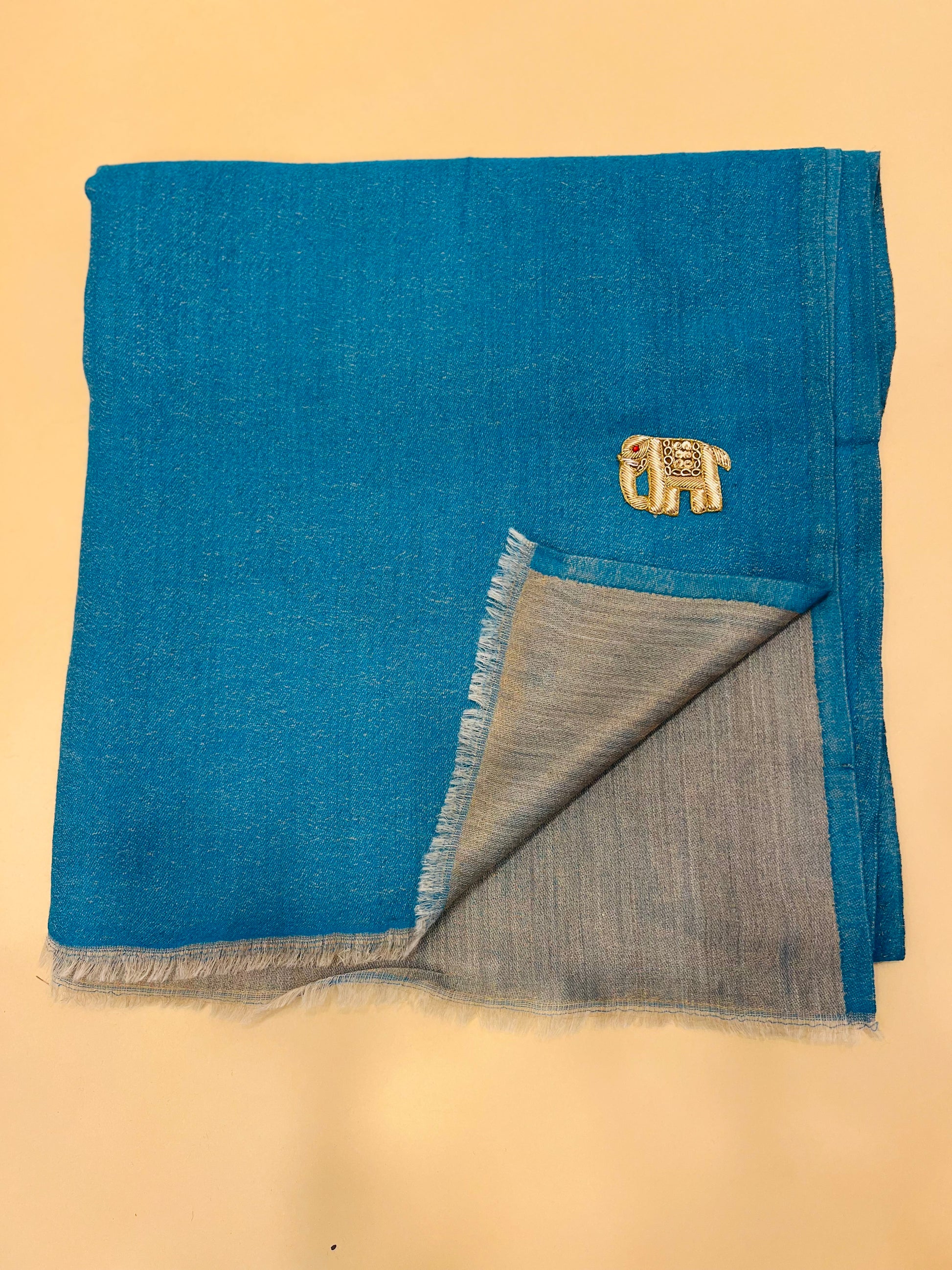 Moonlighting zari Stole with Elephant