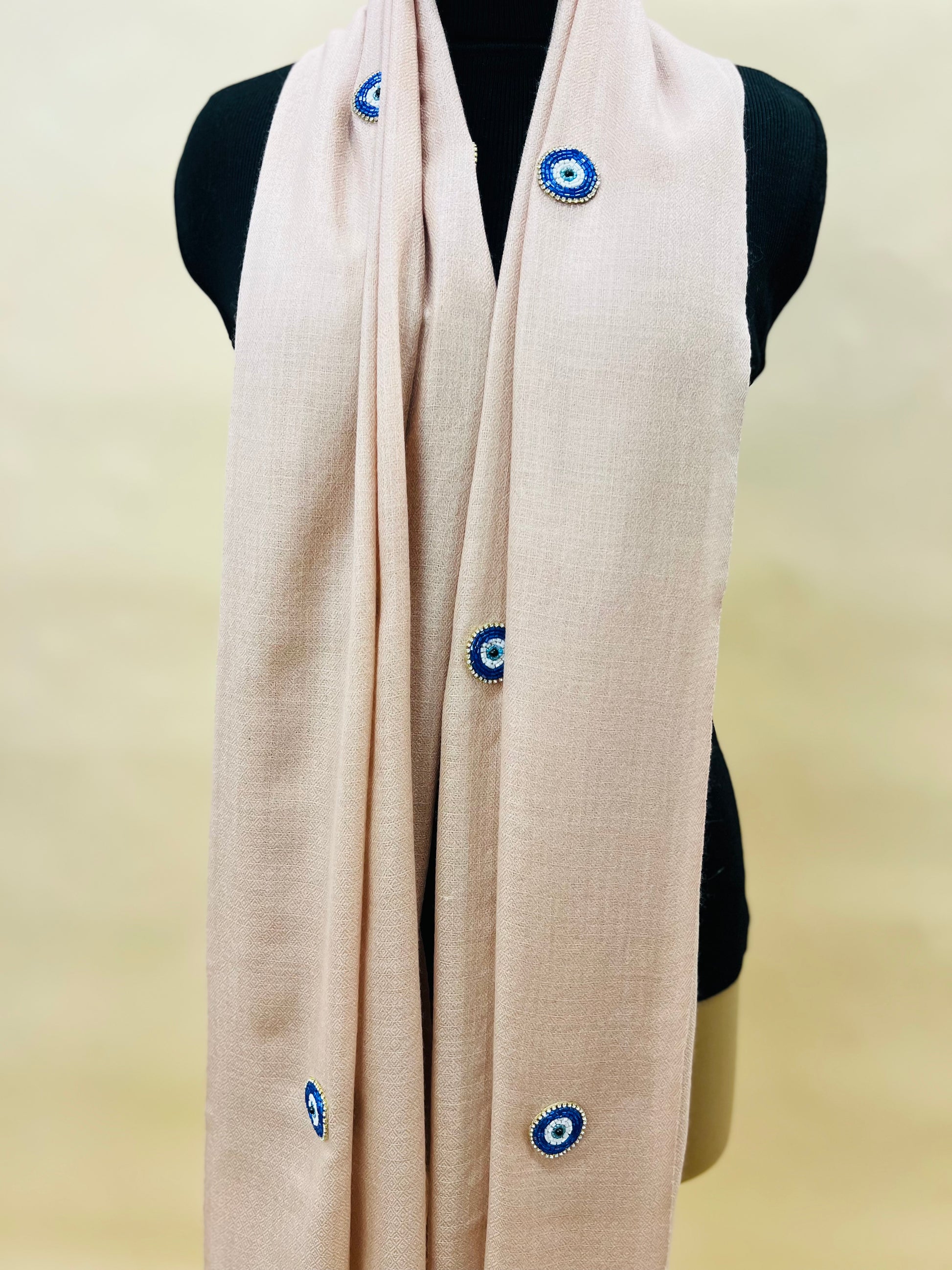 Light Pink Evil Eye Stole