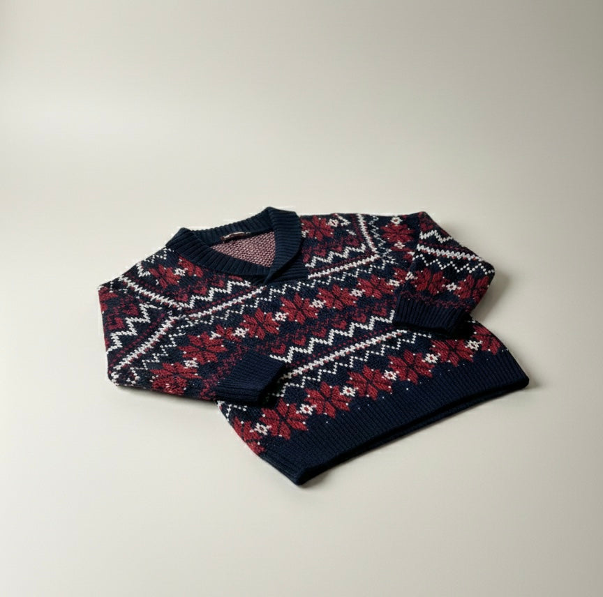 Shawl-Collar Sweater Knit for Kids