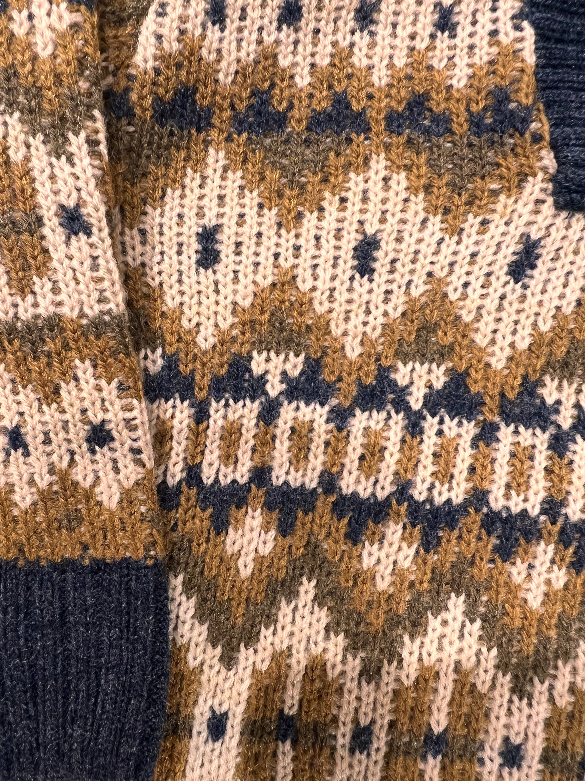 Shawl-Collar Sweater Knit for Kids Mustard