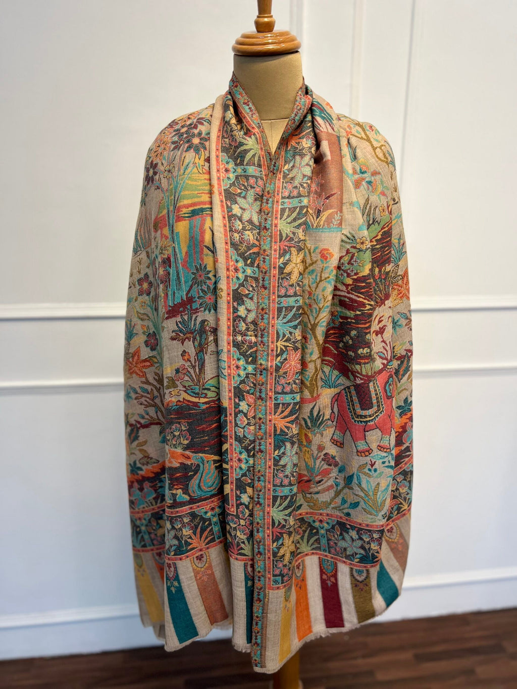 Women kalamkari kani Shawl