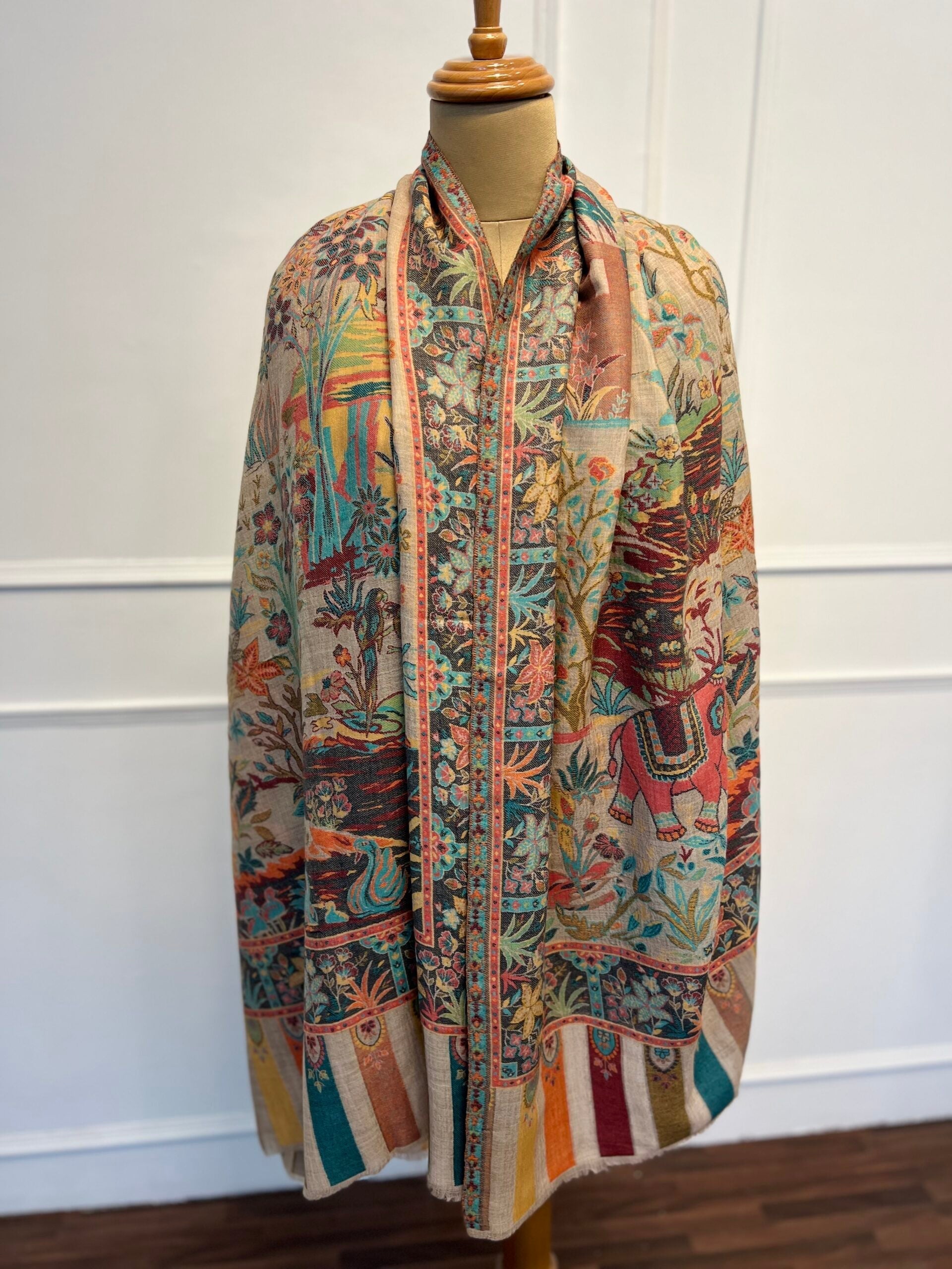Women kalamkari kani Shawl
