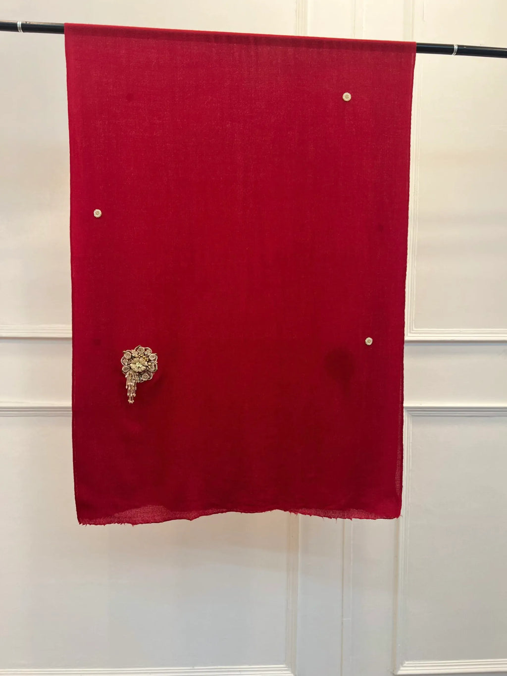 Red Women Stole with patch work