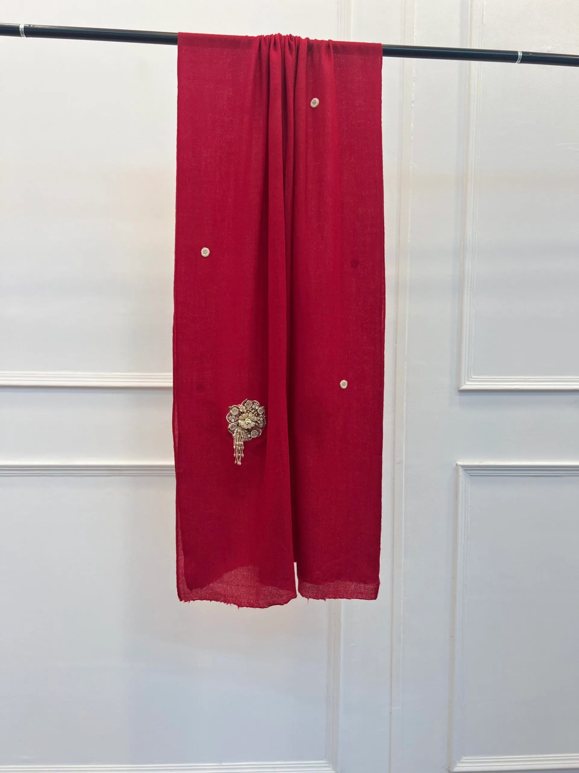 Red Women Stole with patch work