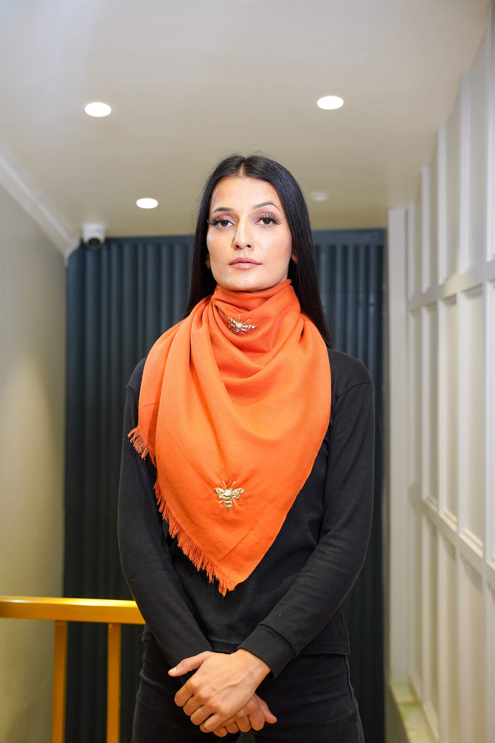 Buzzing Bees Merino Wool Scarf