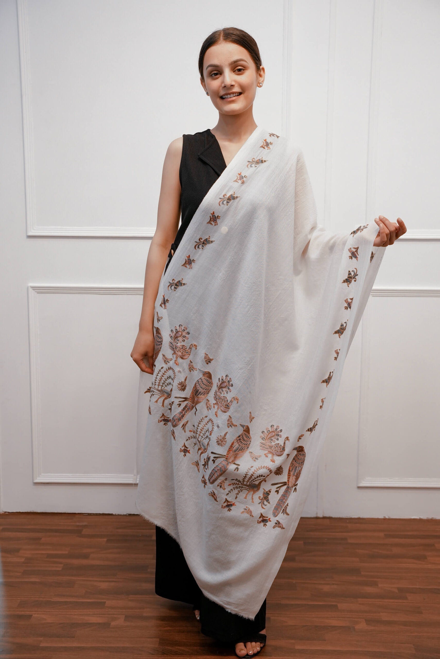 Cashmere Hand Work Stole
