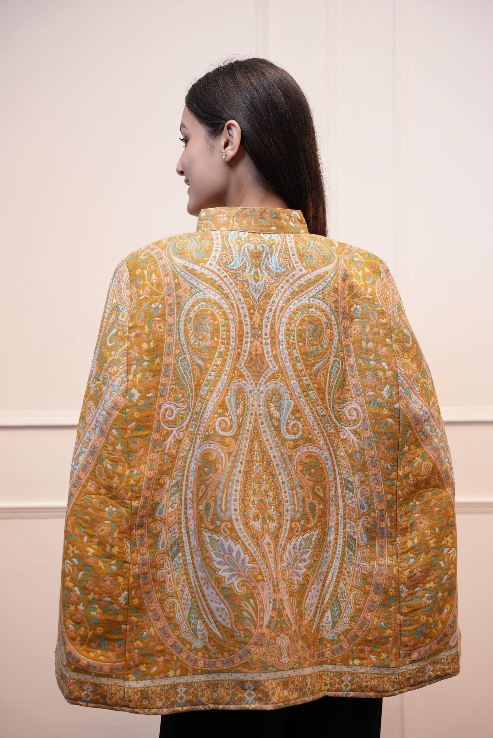 Women Kani Cape Coat Yellow