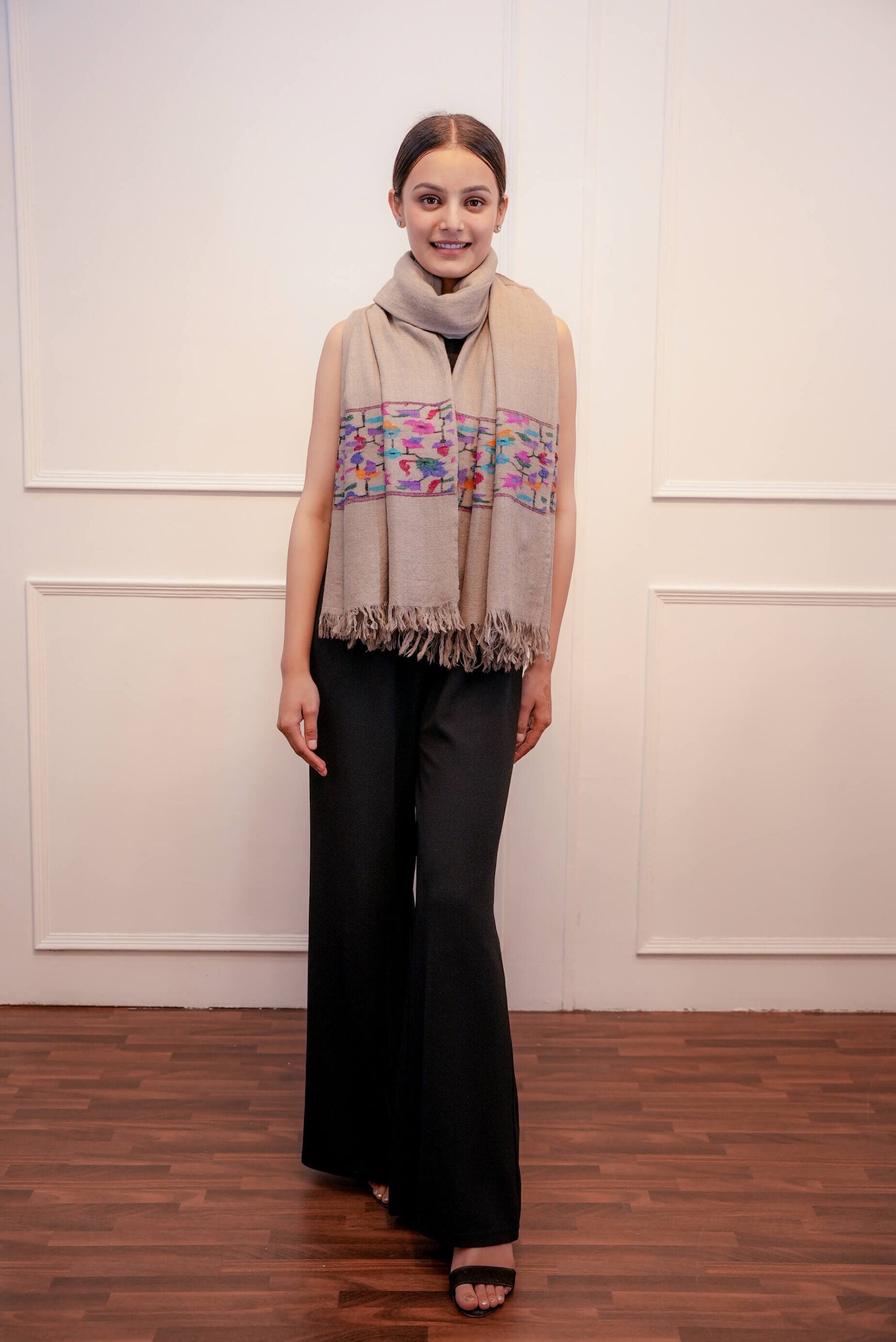 Cashmere Hand Work Kani Stole