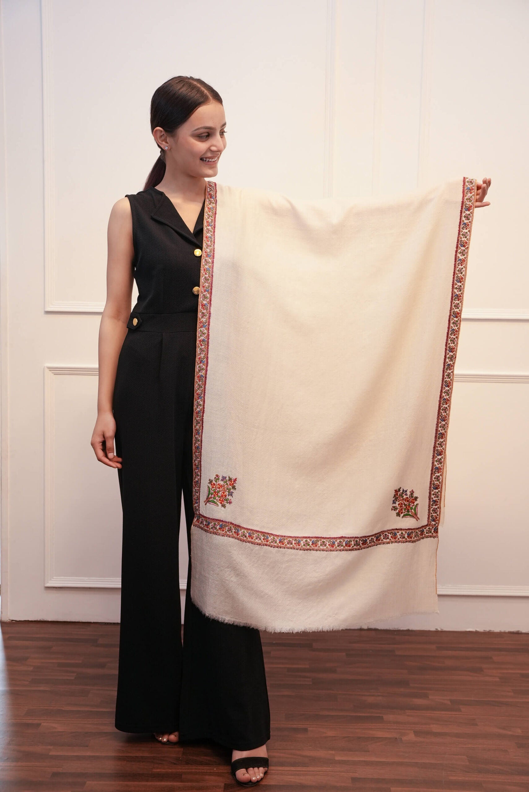 Cashmere Hand Work Stole