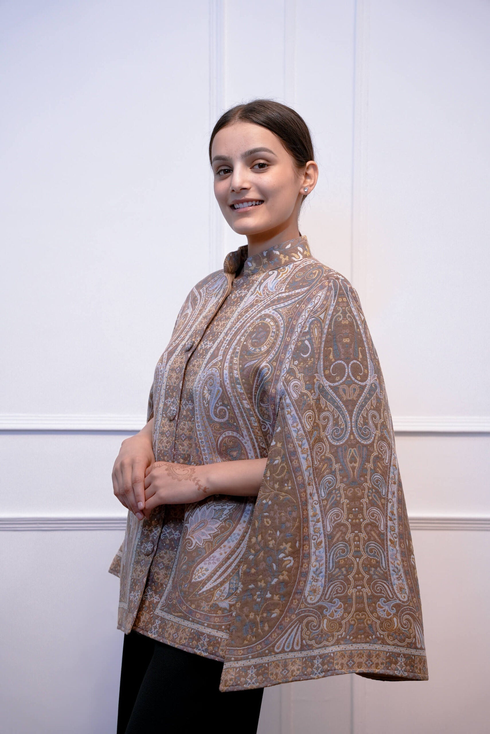 Women Kani Cape Coat Light Beige