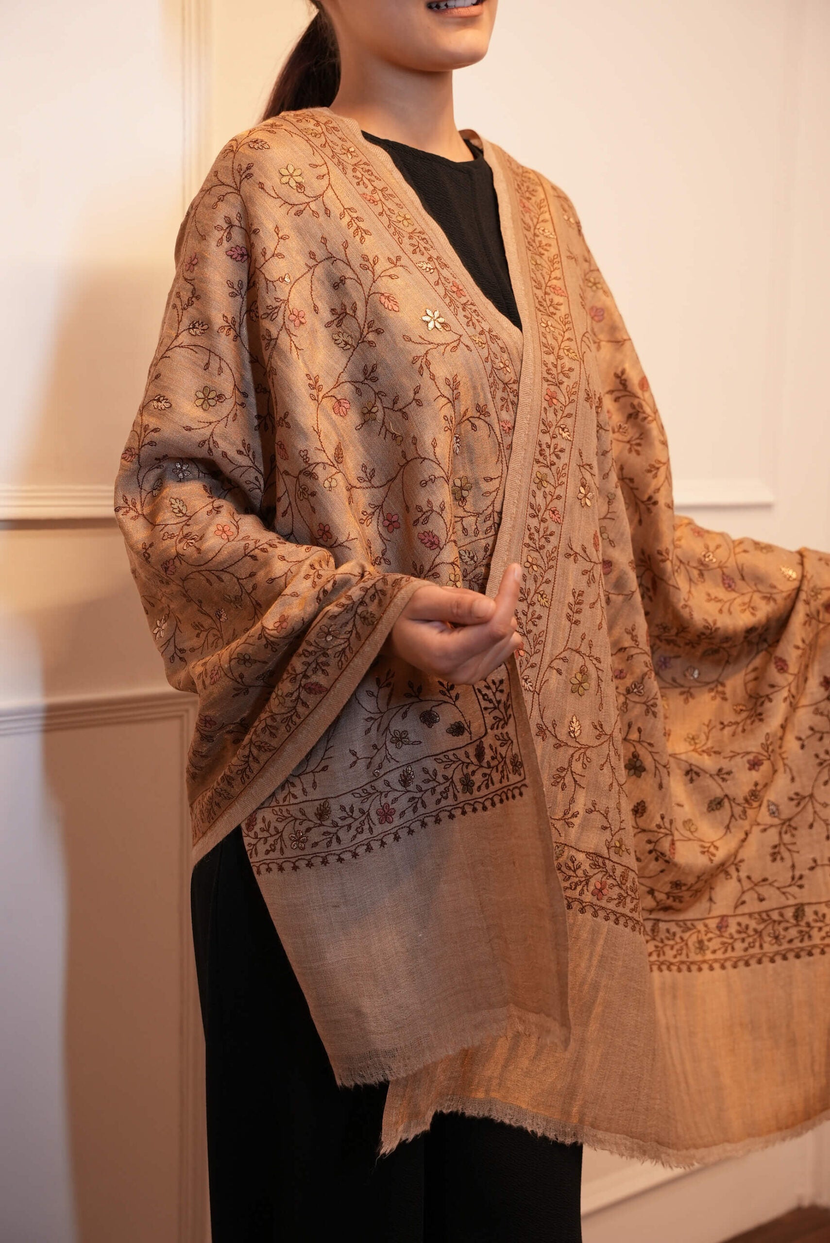 Moonlight Zari Kashmri work Stole