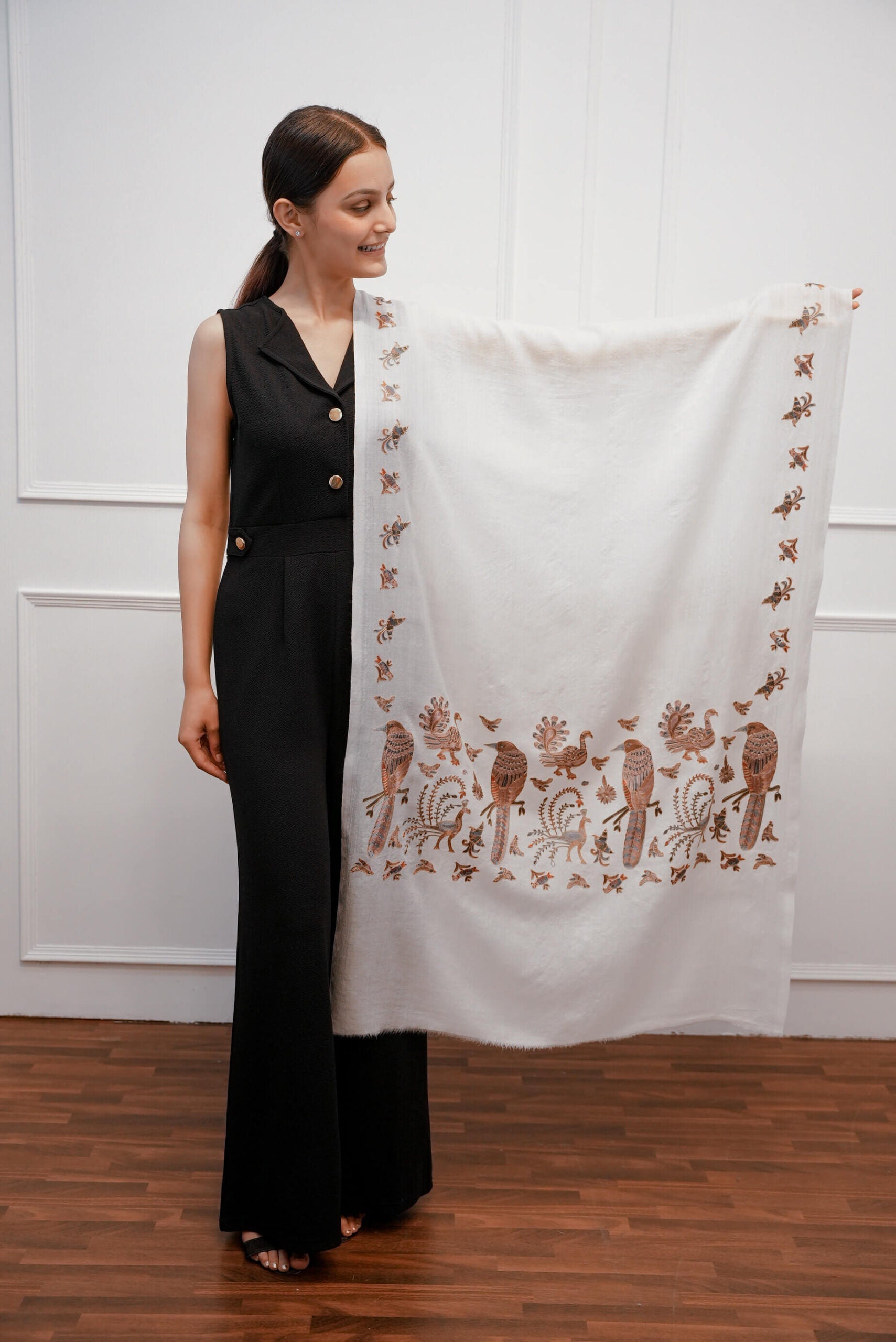 Cashmere Hand Work Stole