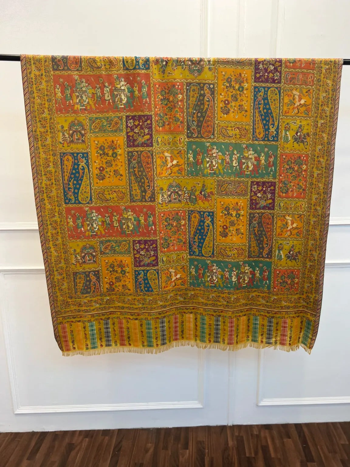 Pure wool kalamkari shawl