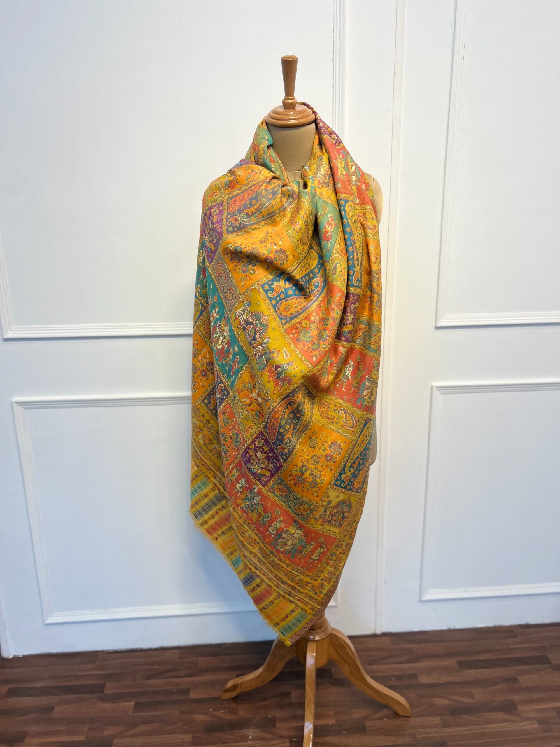 Pure wool kalamkari shawl