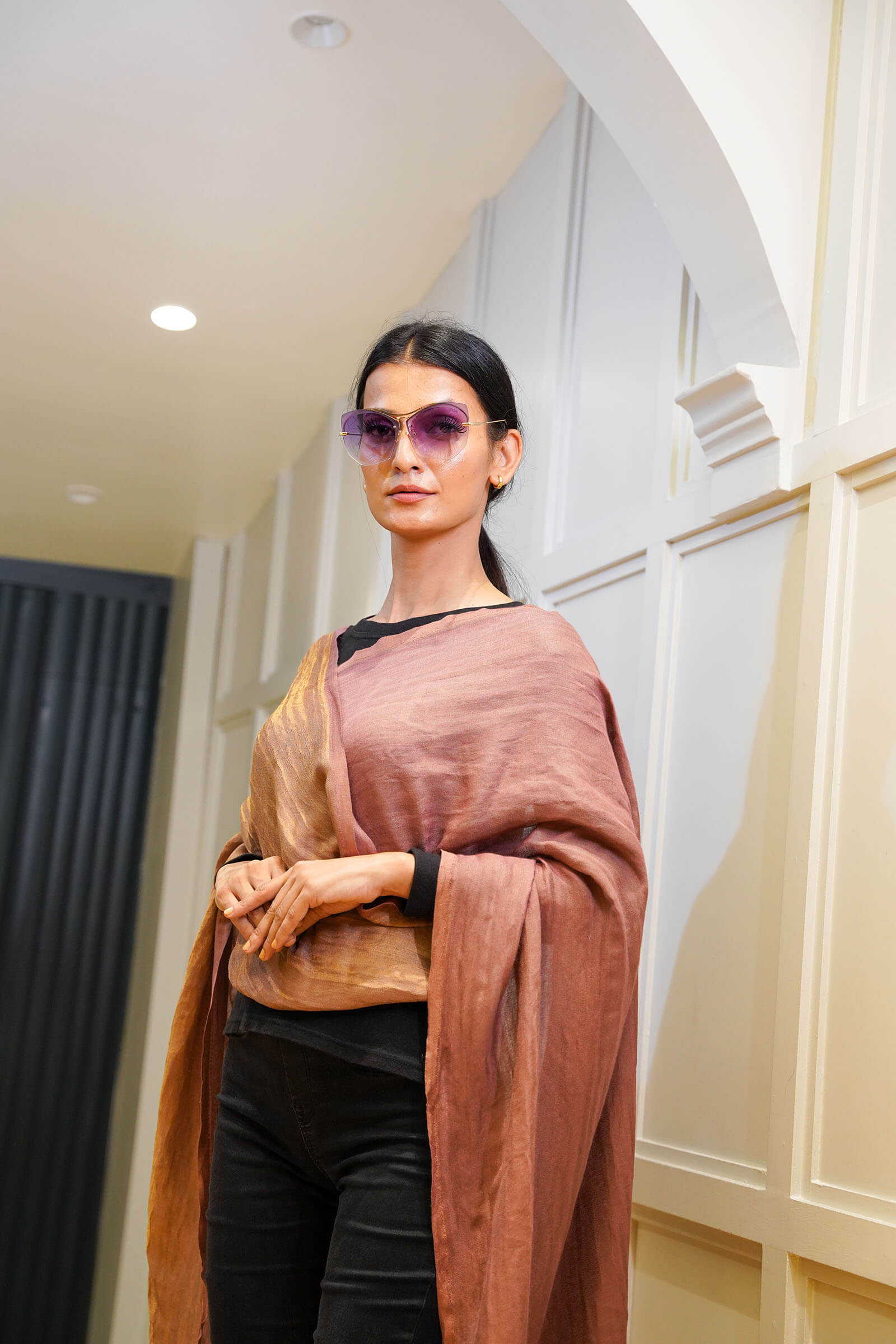 Cocoa Mist  Moonlight Reversible Stole