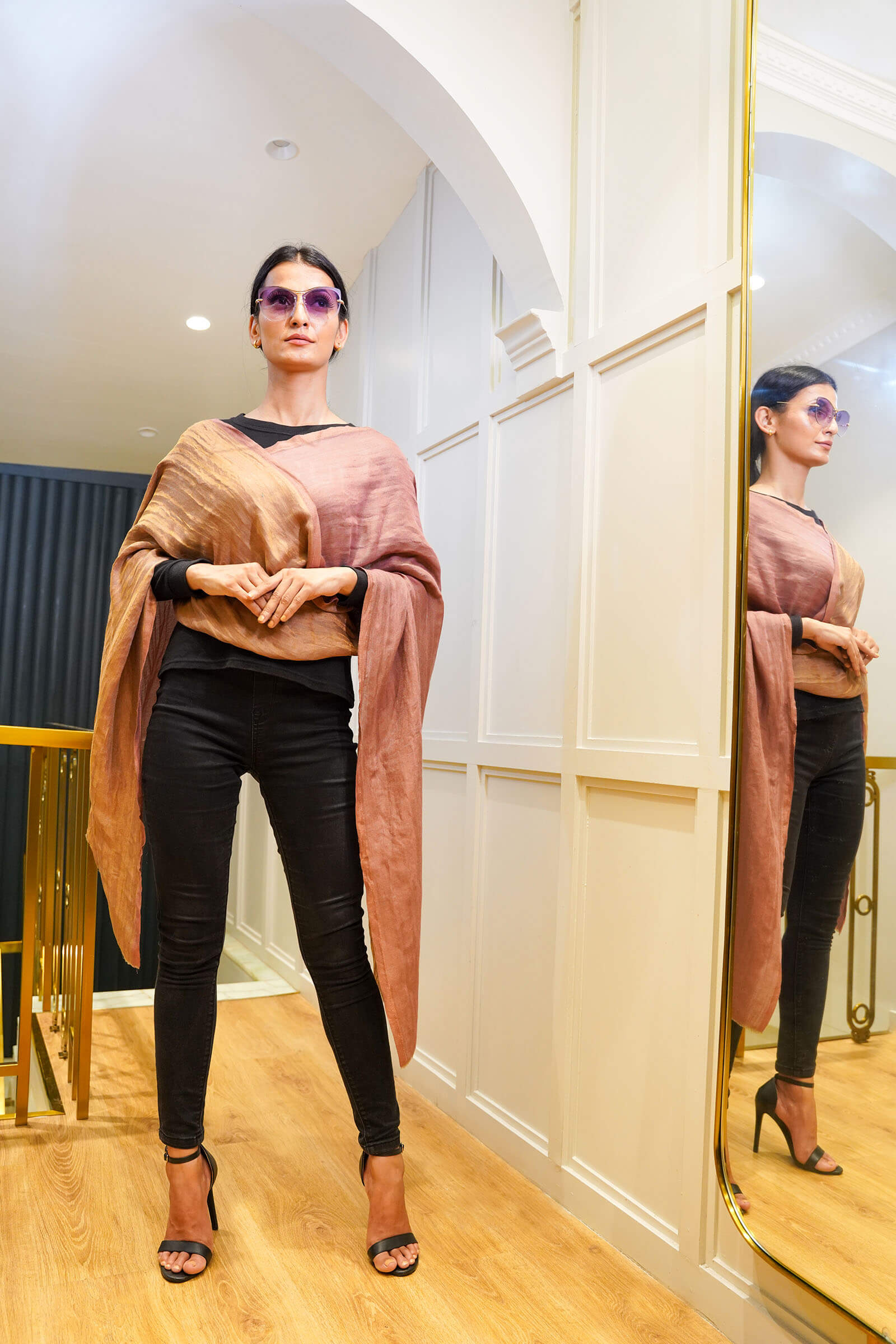 Cocoa Mist  Moonlight Reversible Stole
