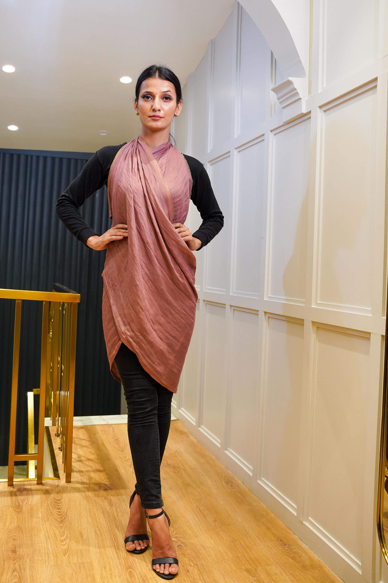Cocoa Mist  Moonlight Reversible Stole