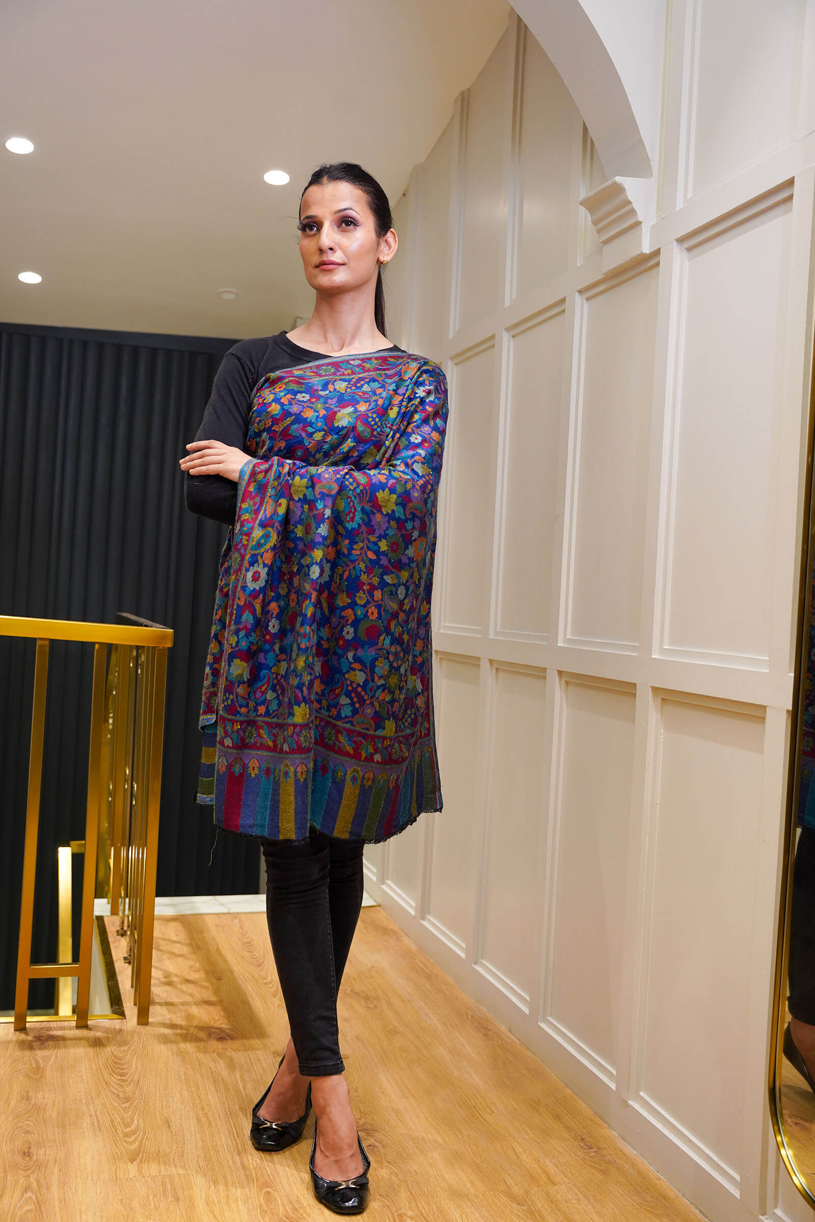 Ethnic Kani Silk Wool Shawl