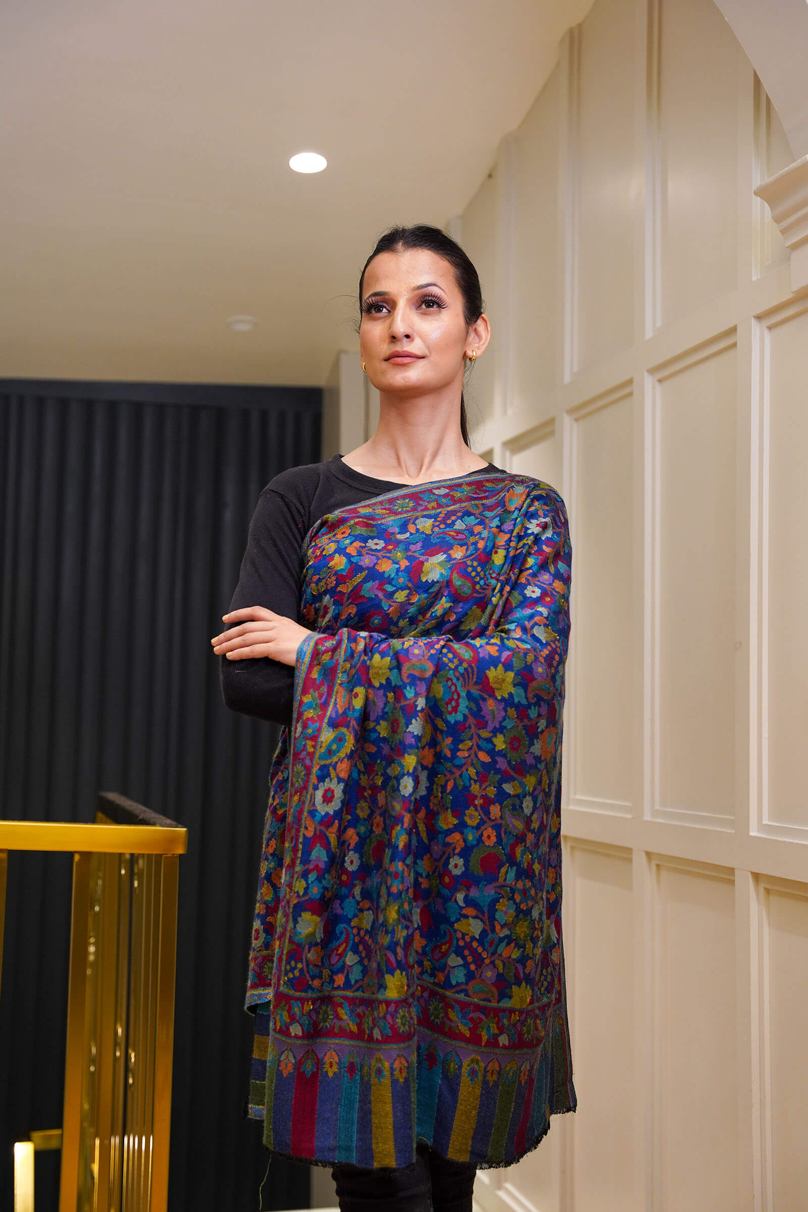 Ethnic Kani Silk Wool Stole