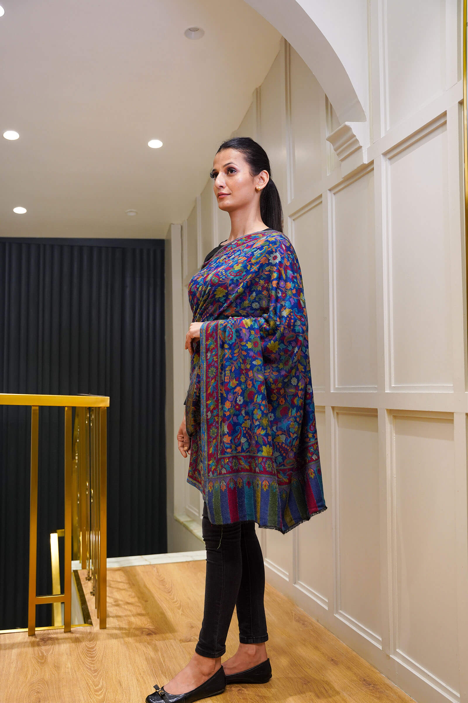 Ethnic Kani Silk Wool Stole