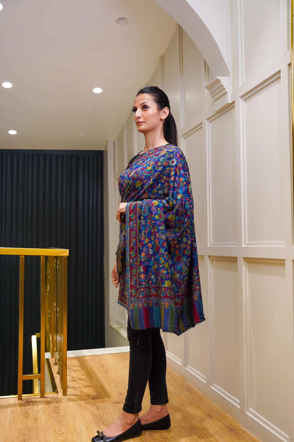 Ethnic Kani Silk Wool Shawl