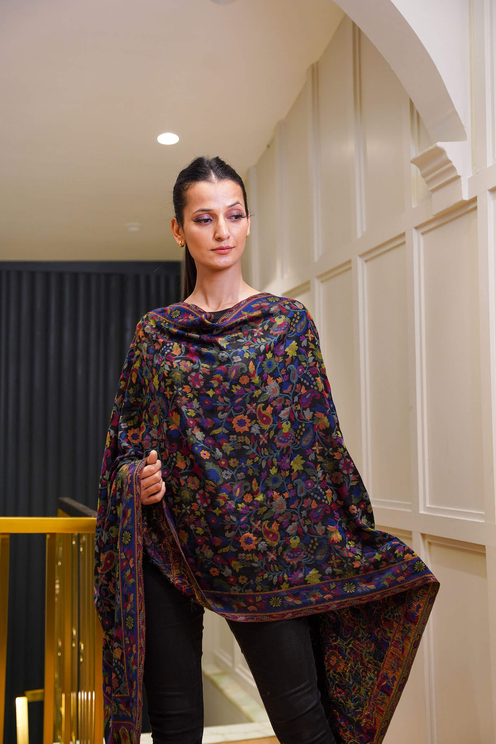 Ethnic Kani Silk Wool Stole