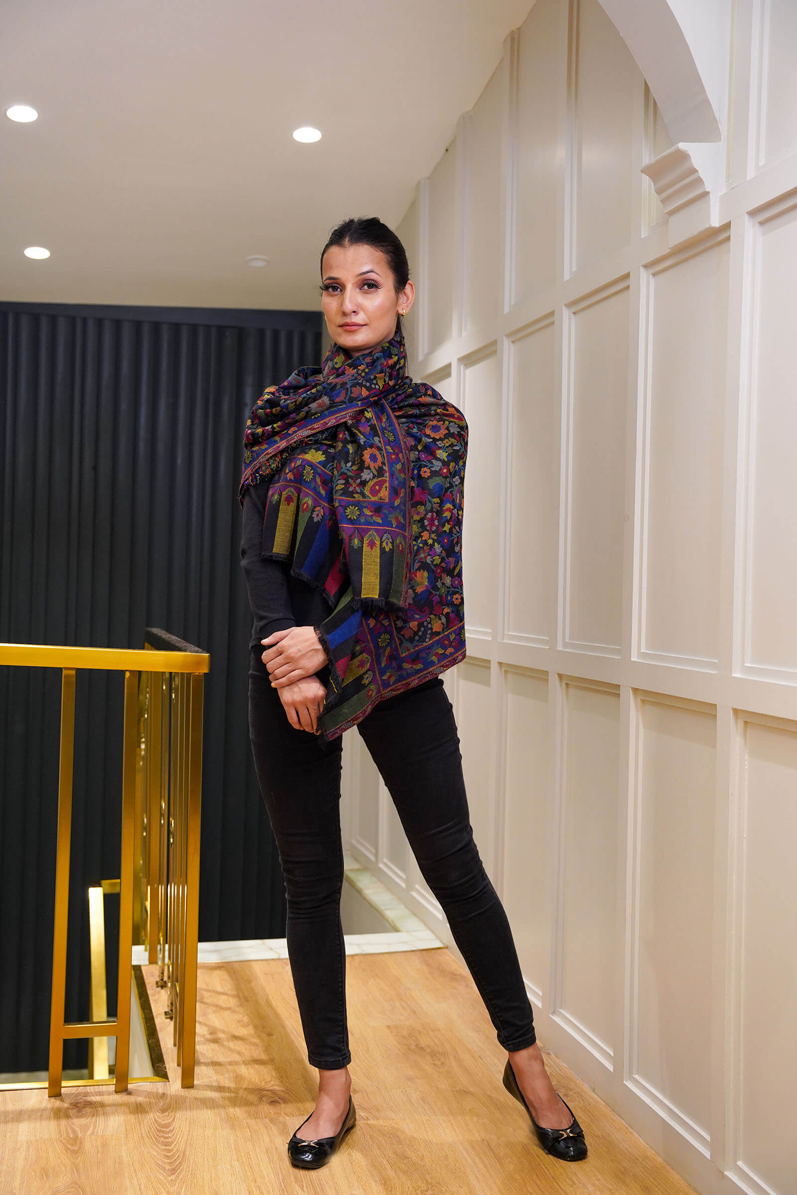 Ethnic Kani Silk Wool Stole