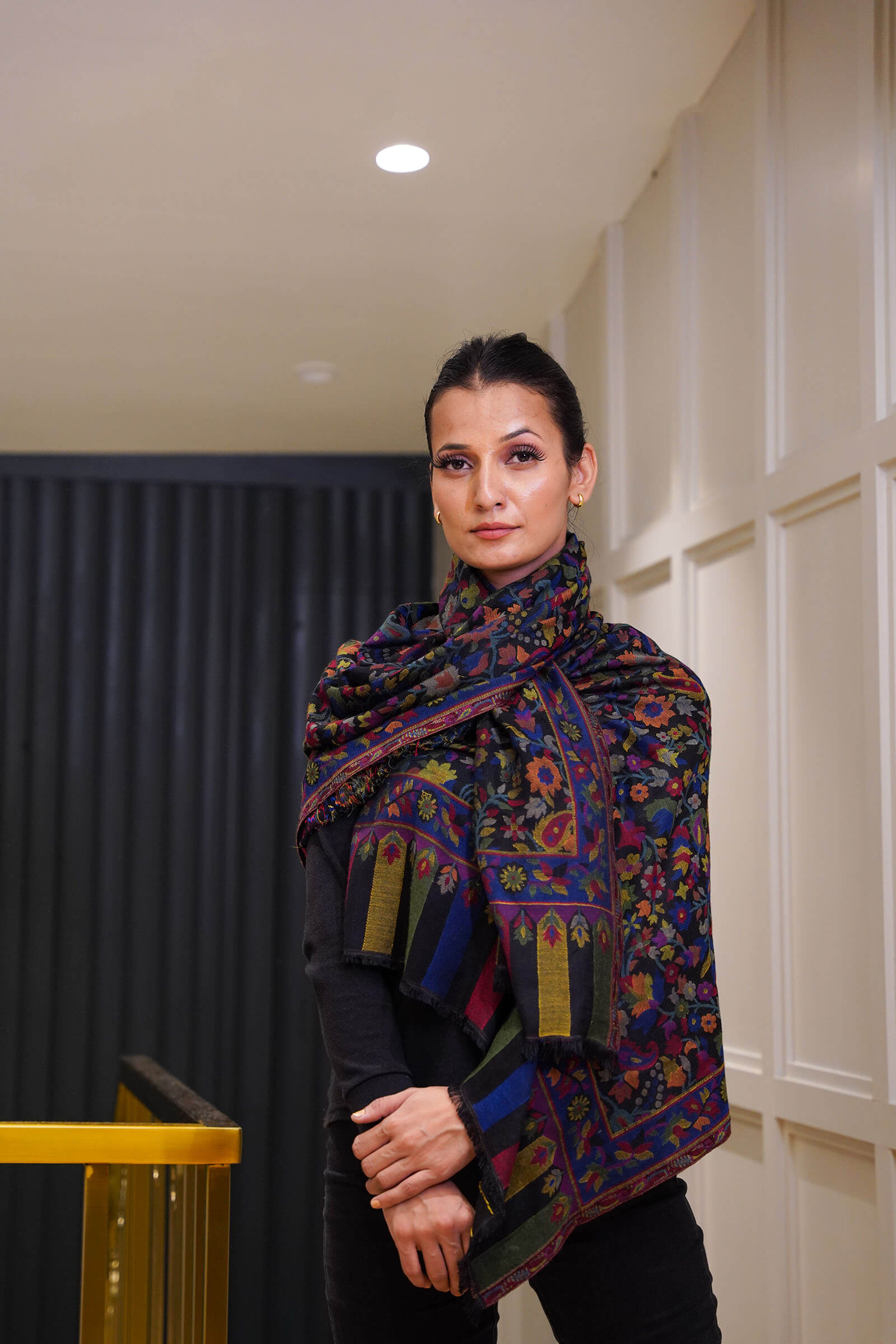 Ethnic Kani Silk Wool Stole