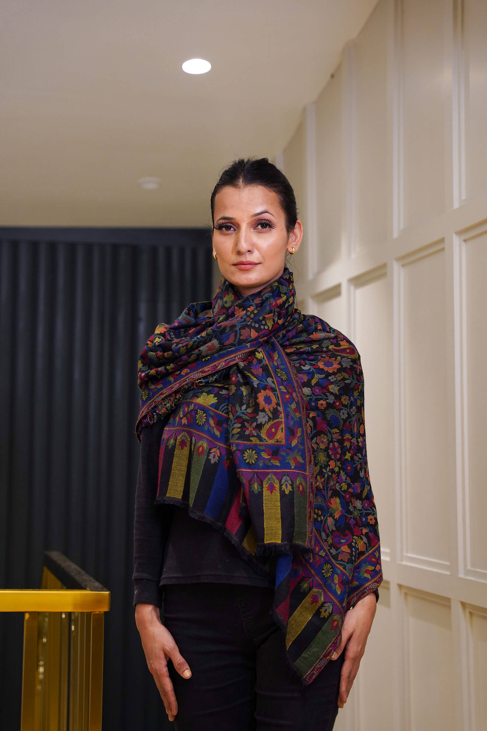 Ethnic Kani Silk Wool Stole