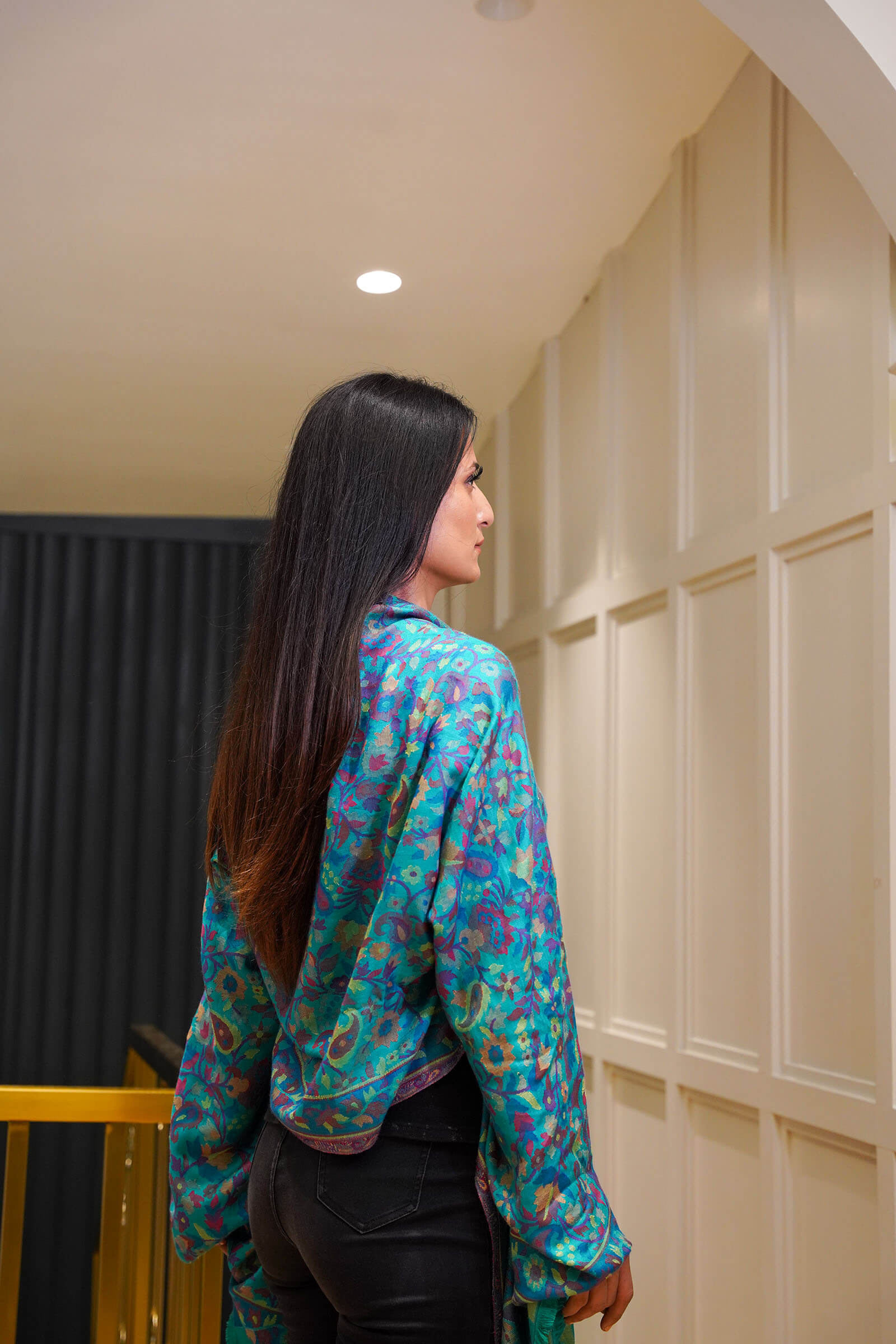 Ethnic Kani Silk Wool Stole