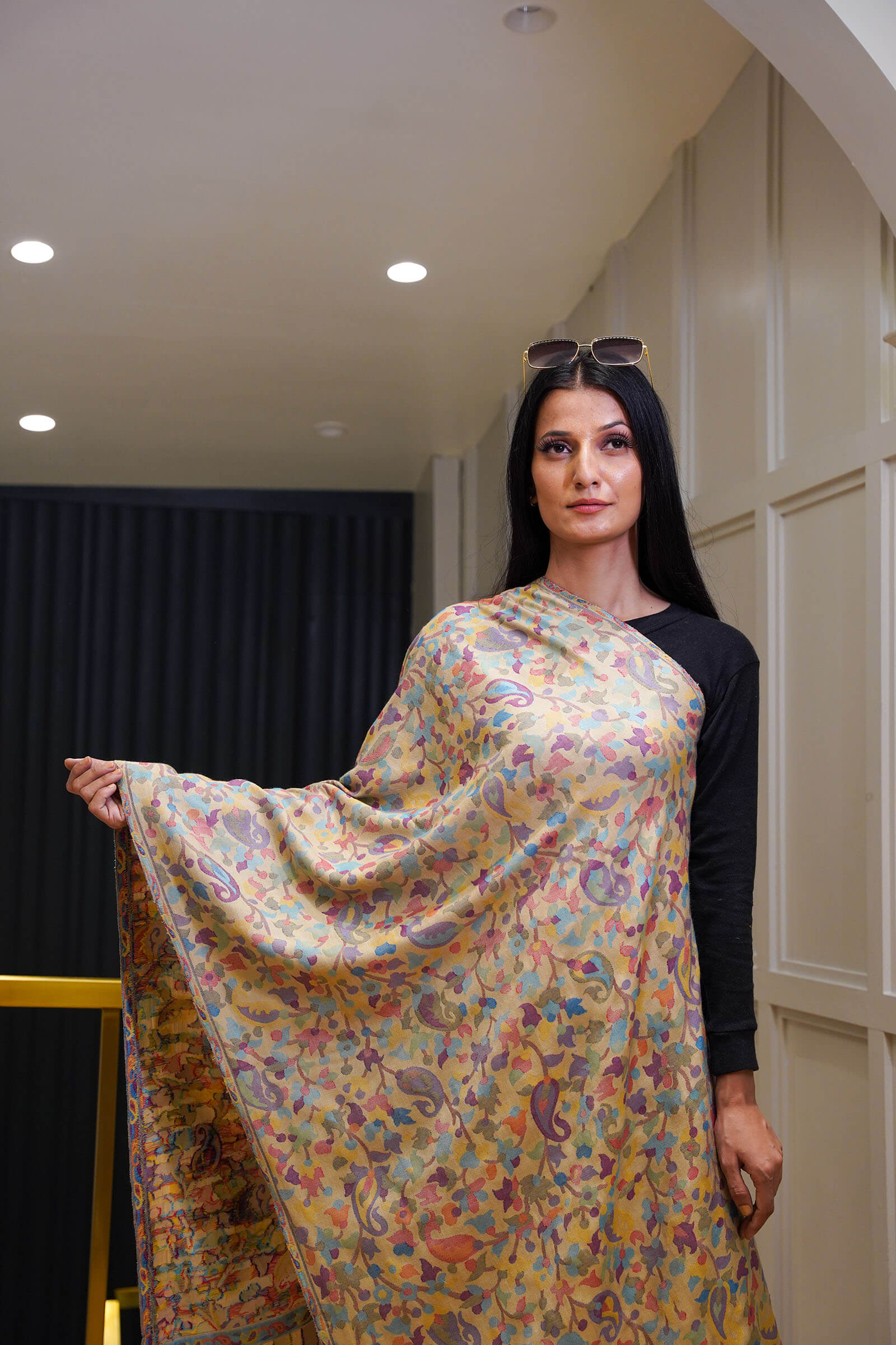 Ethnic Kani Silk Wool Stole