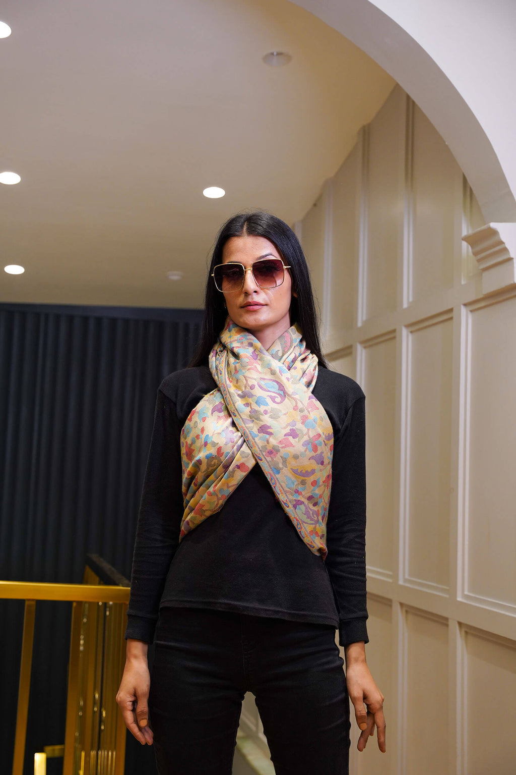 Ethnic Kani Silk Wool Stole