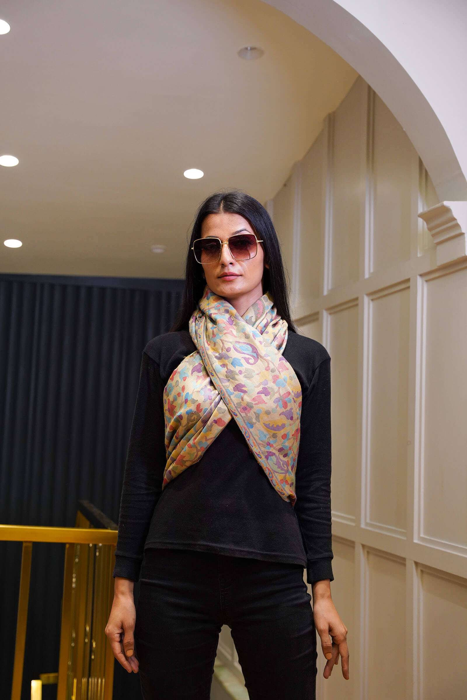 Ethnic Kani Silk Wool Stole