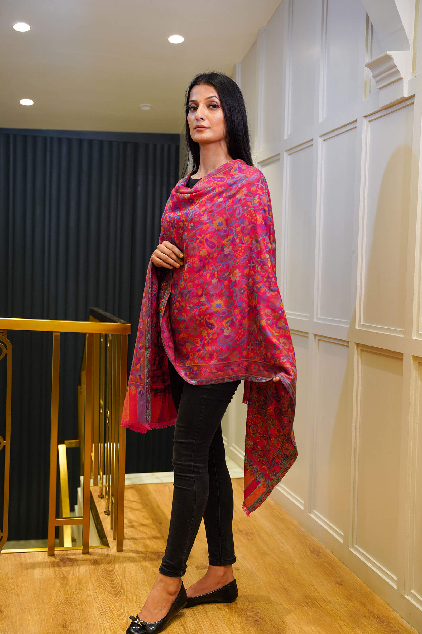 Ethnic Kani Silk Wool Shawl