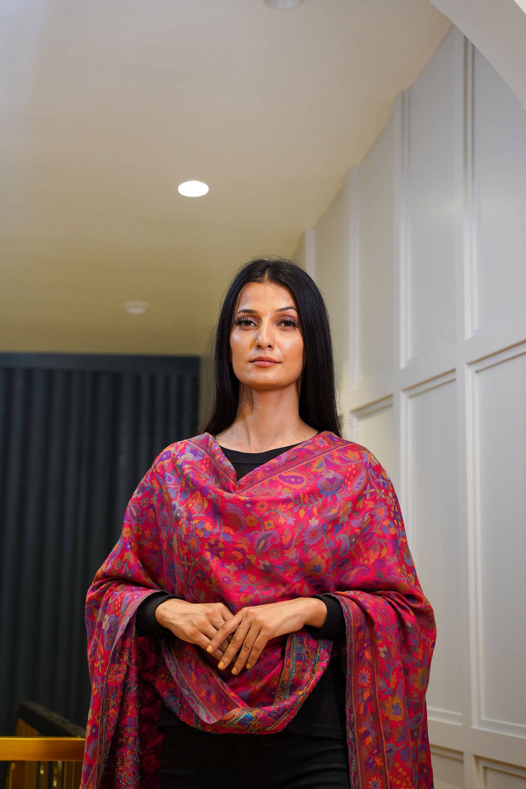 Ethnic Kani Silk Wool Shawl