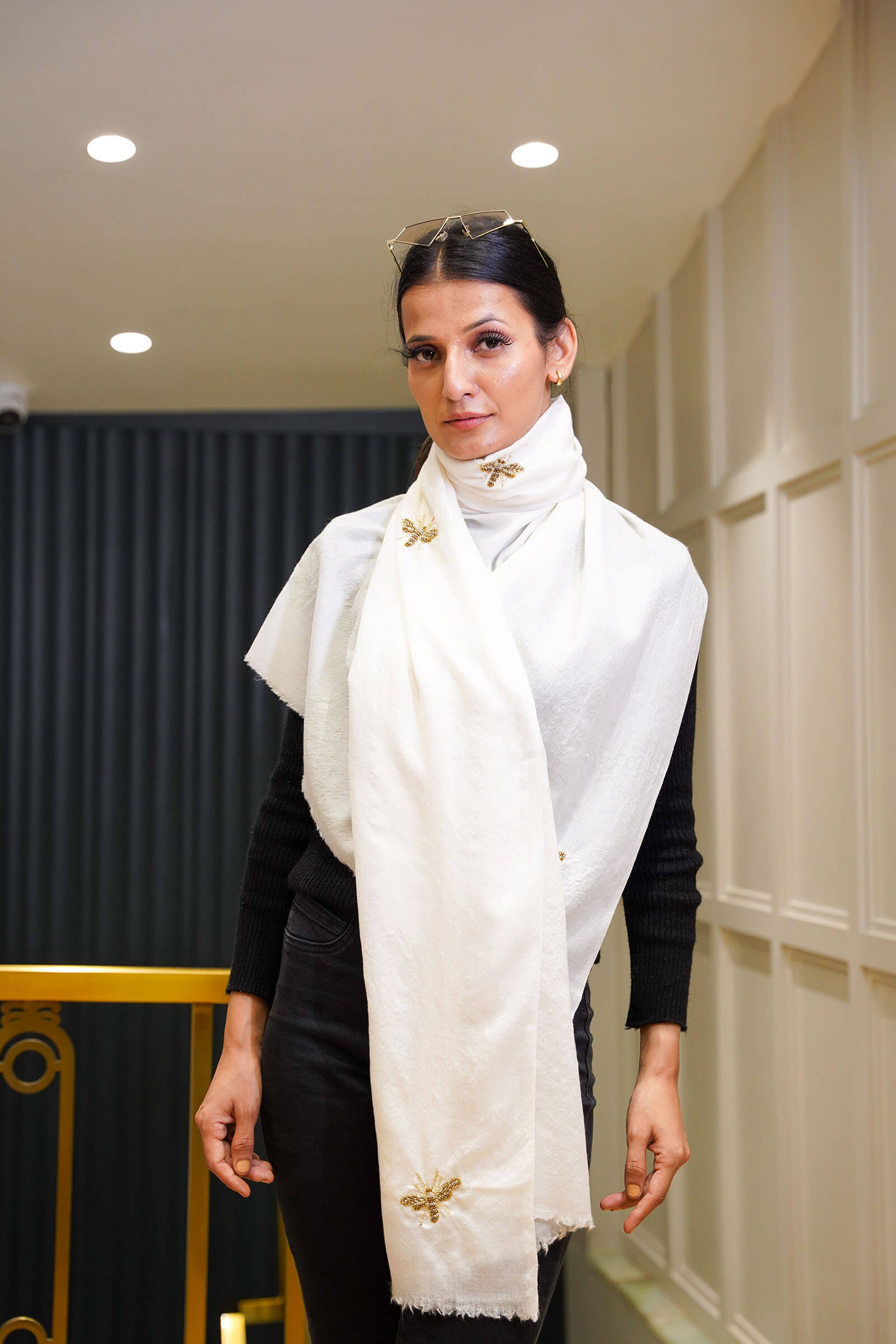 Buzzing Bees Pure Wool Scarf